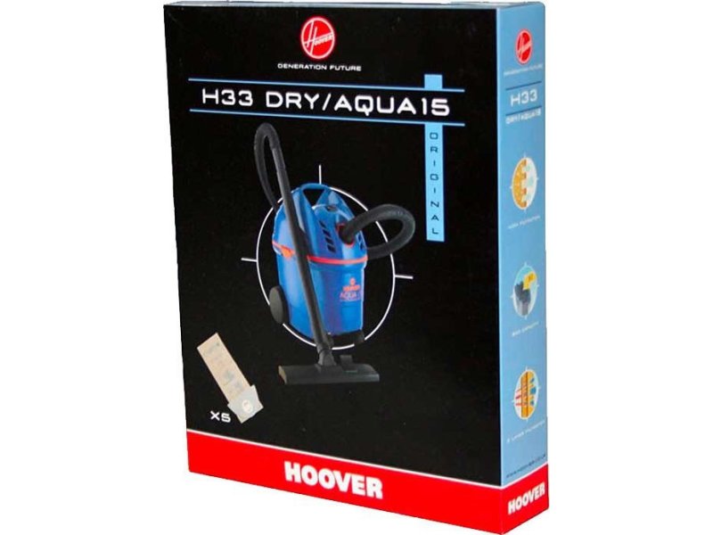 HOOVER H33 Σακούλα Ηλεκτρικής Σκούπας 5τμχ για Hoover + 1 Φίλτρο 0004865