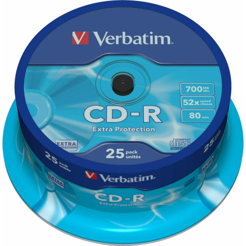 VERBATIM CD-R 25 TUB 52 x 80 min 0013718