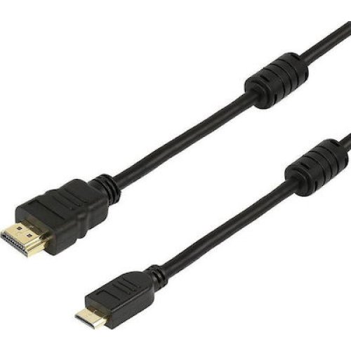 POWERTECH CAB-H011 Καλώδιο HDMI 19pin (Μ) σε HDMI Mini (M), με Ethernet, 1.5m 0017111