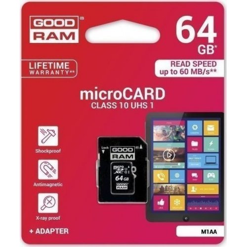 GOODRAM M1AA-0640R12 Micro Card Class 10 UHS-I 64GB 0018932