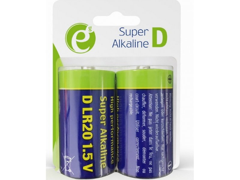 ENERGENIE EG-BA-LR20-01 Alkaline D-Cell Battery 2-Pack 0019555