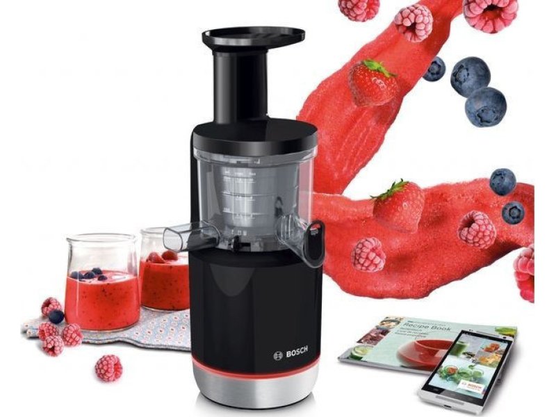 BOSCH MESM 731M Αποχυμωτής Slow Juicer 150W Μαύρο/Ανοξείδωτο Ατσάλι 0019581