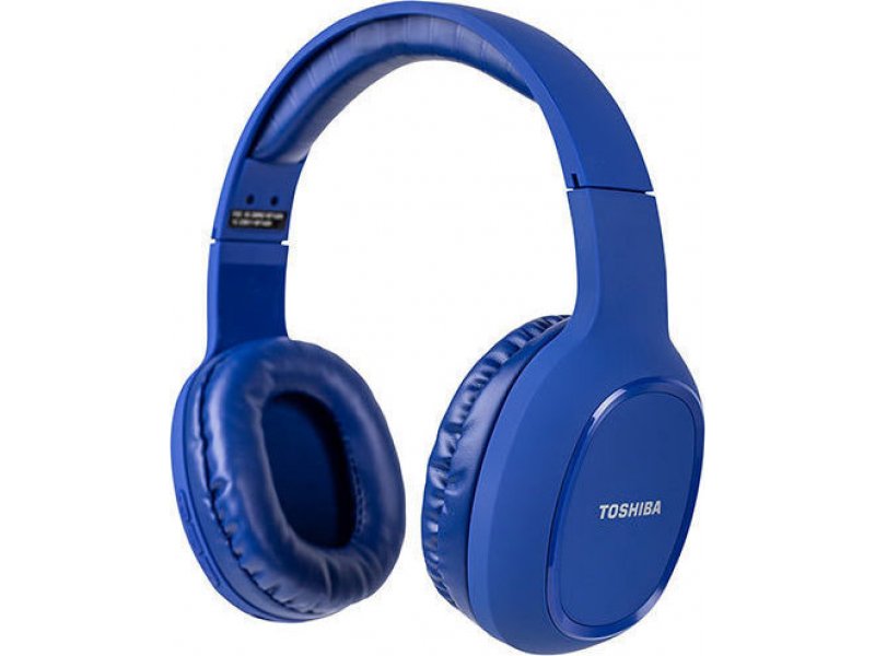 TOSHIBA RZE-BT160H-BLUE Audio Bluetooth Sport Rubber Coated Stereo Headphone Blue 0019602