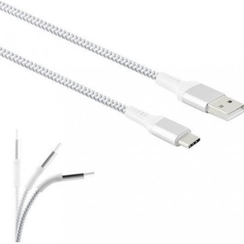 LAMTECH LAM450299 TYPE-C V2,0 HIGH QUALITY UNBREAKABLE CABLE SILVER 0020402