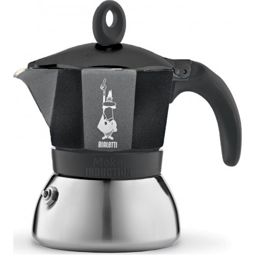 BIALETTI Moka Induction Καφετιέρα Espresso 3 Μερίδων Μαύρο (0004812) 0021556