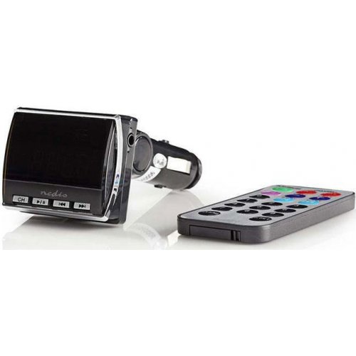 NEDIS CATR200BK Αναμεταδότης FM με Οθόνη LCD, Υποδοχή Κάρτας microSD και Τηλεχειριστήριο 0022760