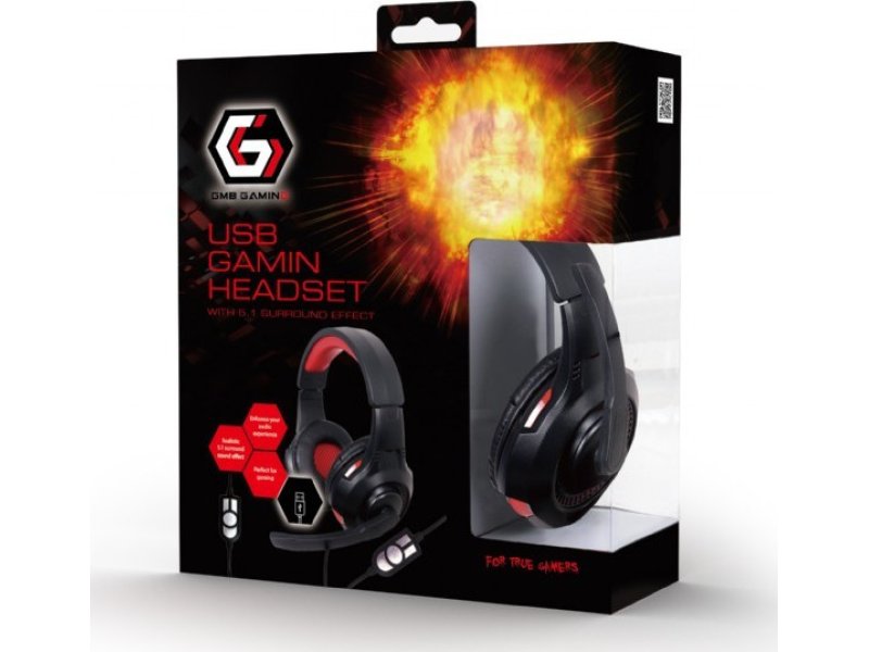 GEMBIRD GHS-U-5.1-01 USB Headset 5.1 Surround 0023050