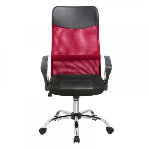 FYLLIANA 387-00-002 Καρέκλα Γραφείου 4006 Κόκκινη Πλάτη-Μαύρο Κάθισμα 59χ60χ120 0023621