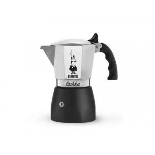 BIALETTI Brikka Silver (New Model 2020) Καφετιέρα με ΝΕΟ Μηχανισμό για Καϊμάκι 2 μερίδων (0007312) 0023676