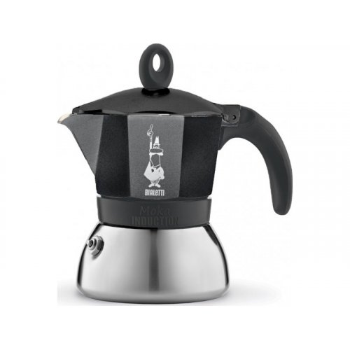 BIALETTI Moka Induction Καφετιέρα Espresso 4 Μερίδων Μαύρο (0006934) 0023680