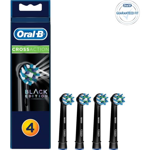 ORAL-B EB50-4 CROSS ACTION Ανταλλακτικά Οδοντόβουρτσας (Black Edition) 4 (2+2)τεμαχίων 0024881