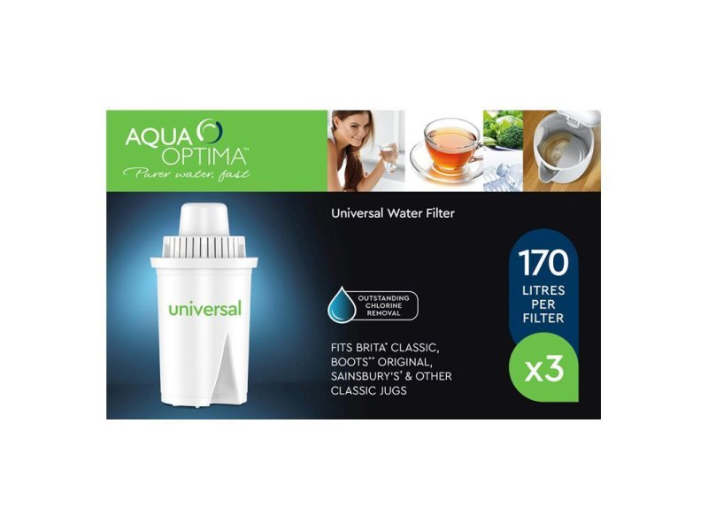 AQUA OPTIMA RUF316 Universal (Αντικαθιστά BRITA CLASSIC) Ανταλλακτικά Φίλτρα 3 τεμάχια 0024890