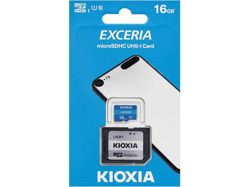 KIOXIA LMEX1L016GG2 Exceria memory card 16 GB MicroSDHC Class 10 UHS-I 0025038