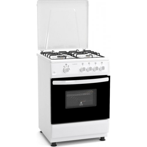 THERMOGATZ TG-1000-WH (FS6402MXZW) Κουζίνα Αερίου με 4 Εστίες & Φούρνο Αερίου Αέρα Λευκή 64Lt 0025780