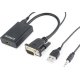 CABLEXPERT A-VGA-HDMI-01 Αντάπτορας VGA to HDMI Adapter Cable 0.15m Black 0025927