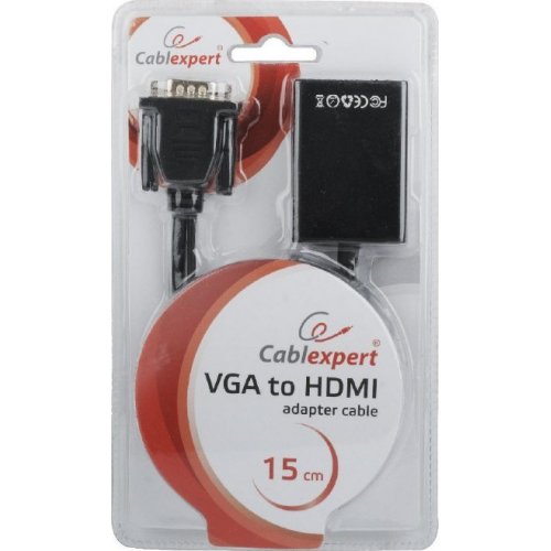 CABLEXPERT A-VGA-HDMI-01 Αντάπτορας VGA to HDMI Adapter Cable 0.15m Black 0025927