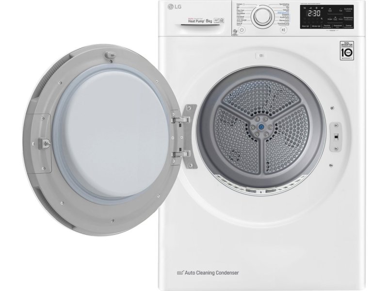 LG RC80U2AV0Q Στεγνωτήριο Ρούχων 8 KG Α+++ (Υ x Π x Β): 850 x 600 x 690 Λευκό 0025982