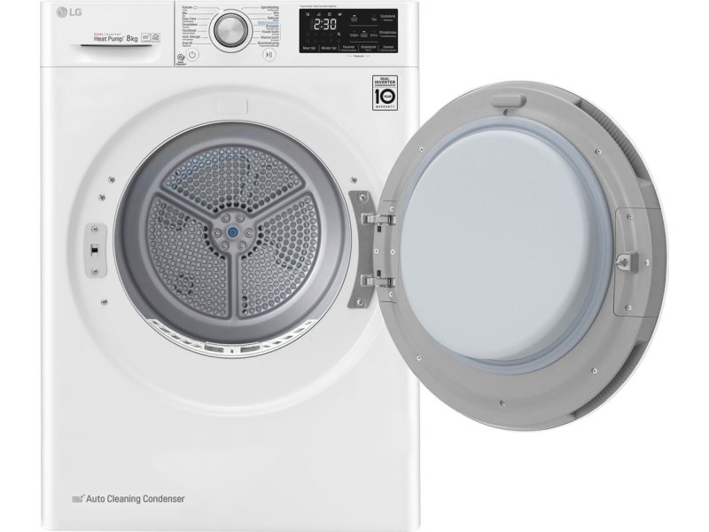 LG RC80U2AV0Q Στεγνωτήριο Ρούχων 8 KG Α+++ (Υ x Π x Β): 850 x 600 x 690 Λευκό 0025982