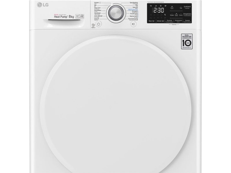 LG RC80U2AV0Q Στεγνωτήριο Ρούχων 8 KG Α+++ (Υ x Π x Β): 850 x 600 x 690 Λευκό 0025982