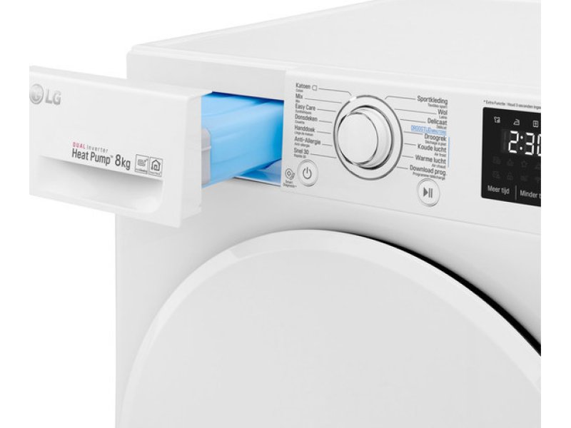 LG RC80U2AV0Q Στεγνωτήριο Ρούχων 8 KG Α+++ (Υ x Π x Β): 850 x 600 x 690 Λευκό 0025982
