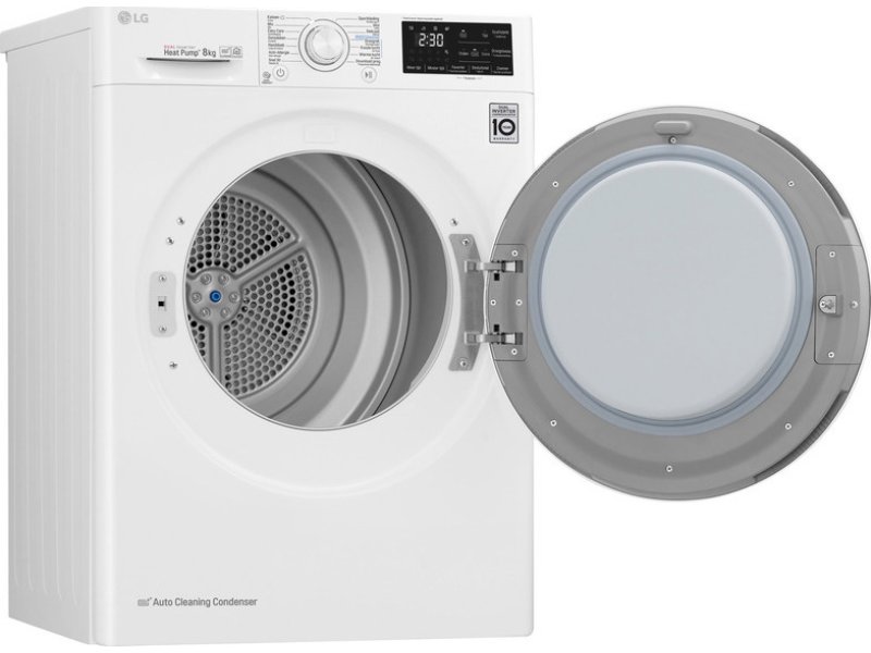 LG RC80U2AV0Q Στεγνωτήριο Ρούχων 8 KG Α+++ (Υ x Π x Β): 850 x 600 x 690 Λευκό 0025982