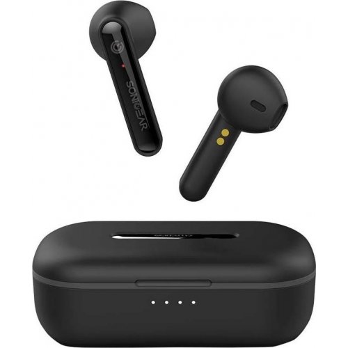 SONIC GEAR TWS1B Ασύρματα Bluetooth 5.0 Clear Audio Earpumps Ακουστικά Μαύρα 0026656