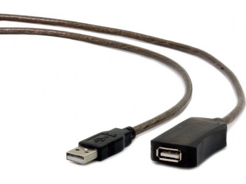 CABLEXPERT UAE-01-5M USB 2.0 Cable USB-A male - USB-A female 5m Μαύρο 0027515