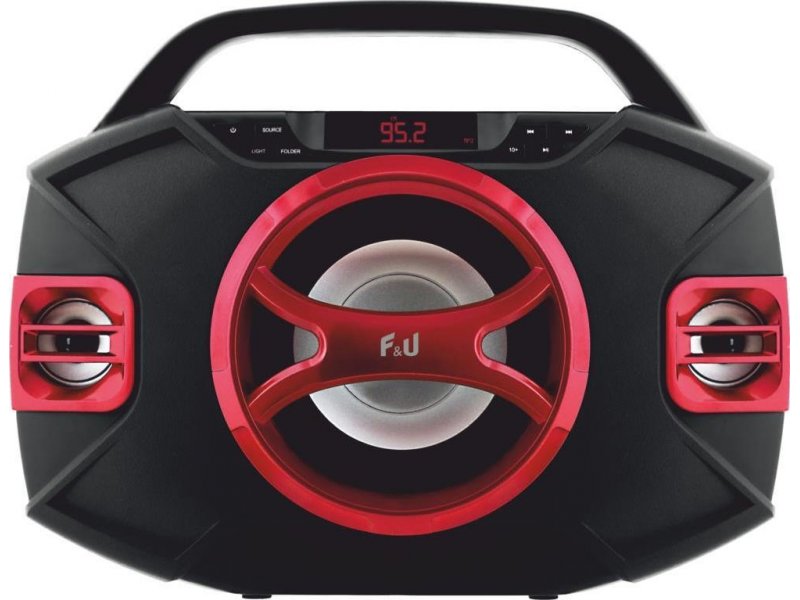 F&U BTP2166 Φορητό Bluetooth ηχείο και Media player , Κόκκινο - Μαύρο 0028360