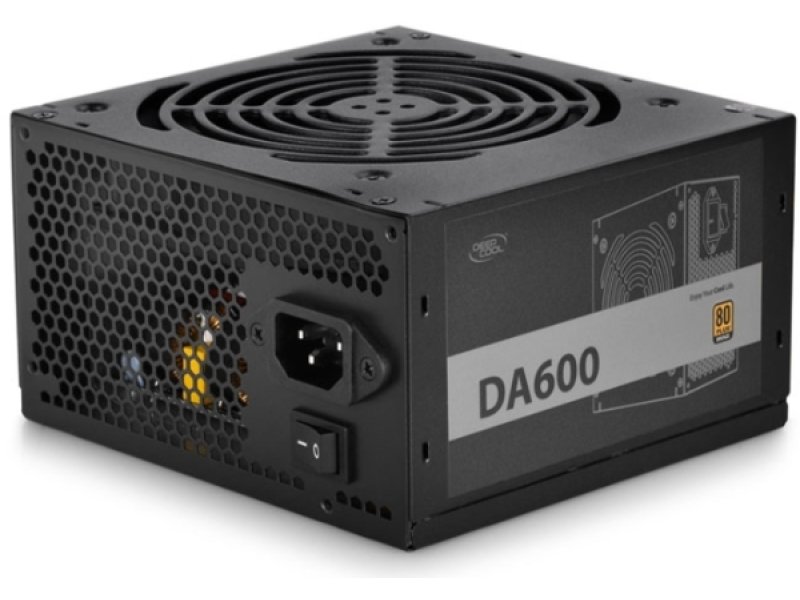 DEEPCOOL DA600 Τροφοδοτικό Η/Υ 600W με πιστοποίηση 80 PLUS BRONZE και ενεργό PFC, Μαύρο 0028475