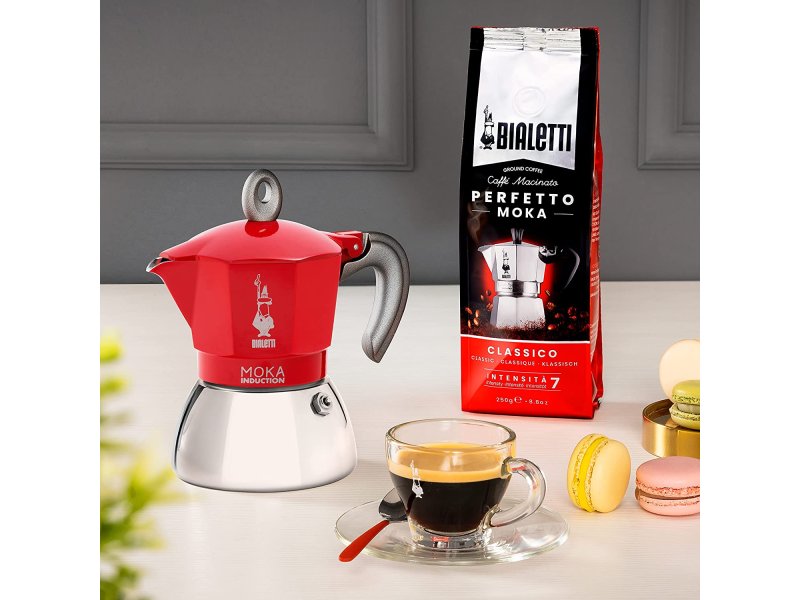 BIALETTI New Moka Induction Καφετιέρα Espresso 4 Μερίδων Κόκκινο (0006944) 0028530