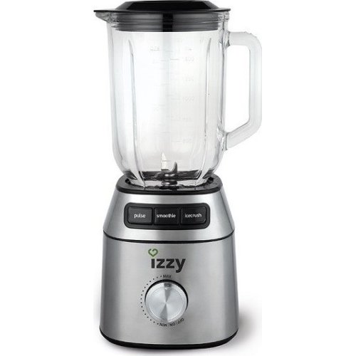 IZZY BL-633A Μπλέντερ με Γυάλινη Κανάτα 1.5lt 700Watt Inox 0029178