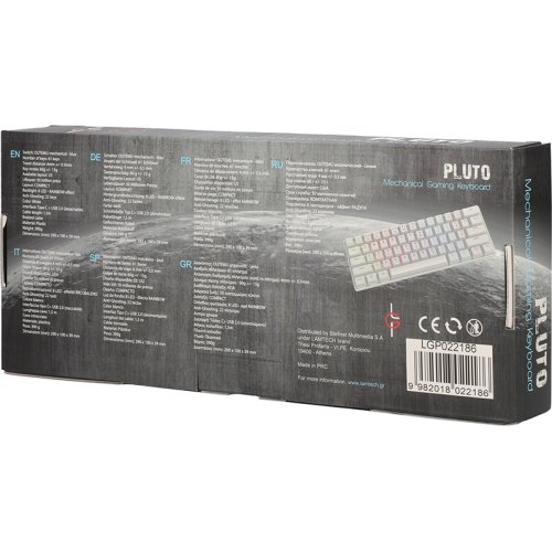 LGP LGP022186  PLUTO RGB MECHANICAL GAMING KEYBOARD BLUE SWITCH WHITE WITH TYPE-C PORT 0029324