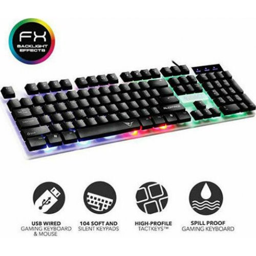 ALCATROZ XKB100 SPILL PROOF GAMING KEYBOARD WITH BACKLIGHT EFFECTS 0029479