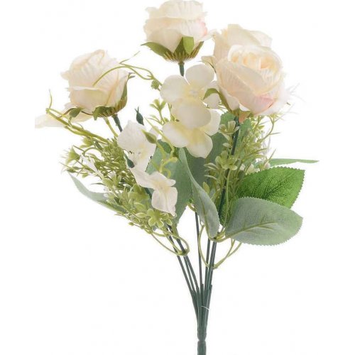 INART 3-85-505-0064 Τεχνητό Λουλούδι/Μπουκέτο Λευκό 33cm 0029606