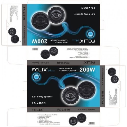 FELIX FX-2364N Σετ Ηχεία Αυτοκινήτου 6.5