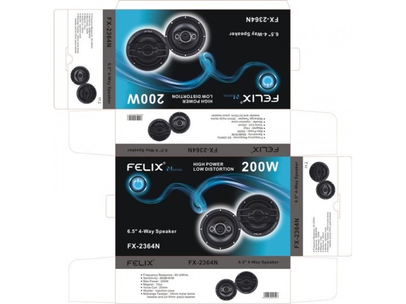 FELIX FX-2364N Σετ Ηχεία Αυτοκινήτου 6.5