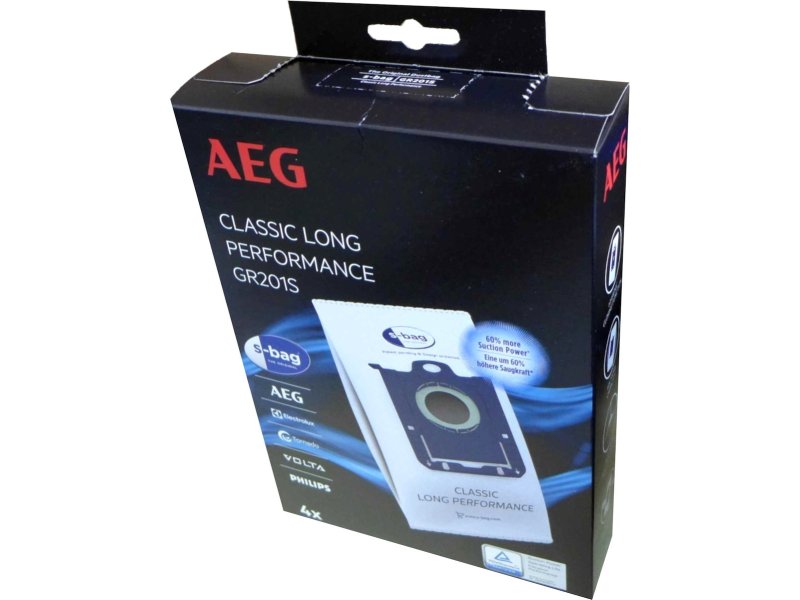 AEG GR201S Σακούλες Σκούπας 4τμχ (συμβατές με Philips S-BAG) 0030048