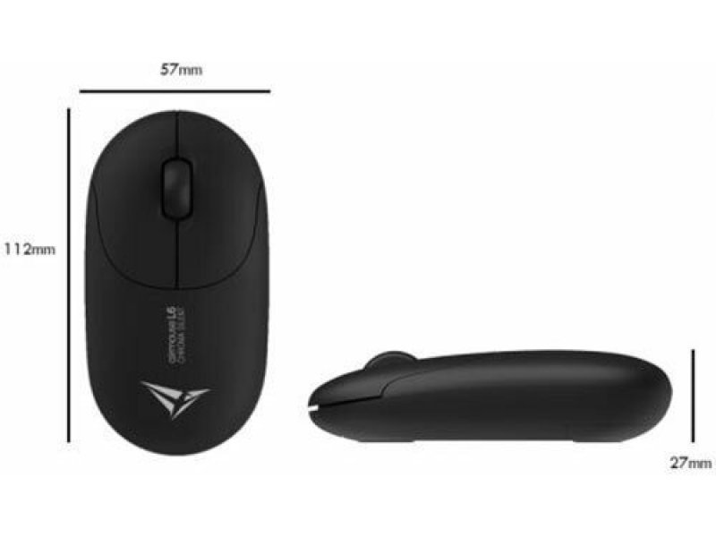 ALCATROZ AML6SBK AIRMOUSE L6 Επαναφορτιζόμενο, αθόρυβο ποντίκι ,Μαύρο 0030073