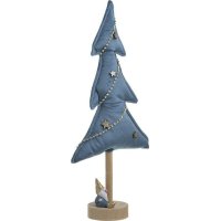 INART 2-70-126-0128 Χριστουγεννιάτικο Διακοσμητικό Δέντρο Μπλε Υφασμάτινο 20x8x43cm 0030404