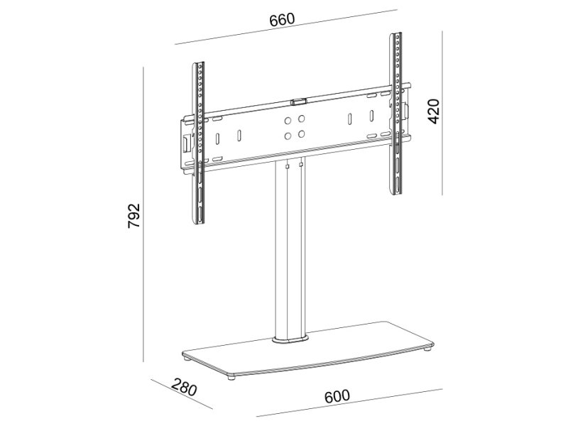 SONORA EliteStand 600 Fixed Επιτραπέζια Βάση Τηλεόρασης32''-65