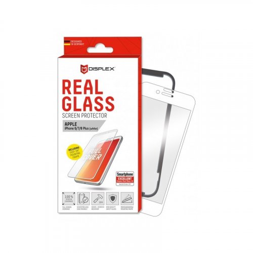 DISPLEX REAL GLASS 3D FULL GLUE IPHONE 6 PLUS / 7 PLUS / 8 PLUS WHITE 0030921