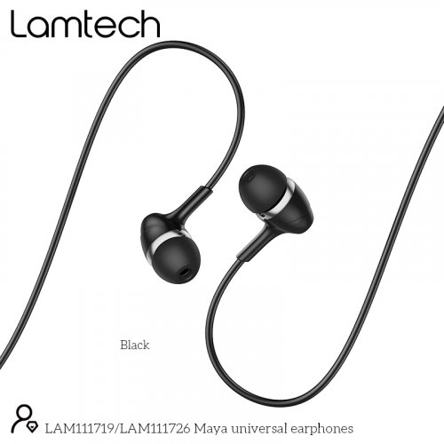 LAMTECH LAM111719 3,5MM  Ακουστικά με μικρόφωνο Μαύρο 0032271