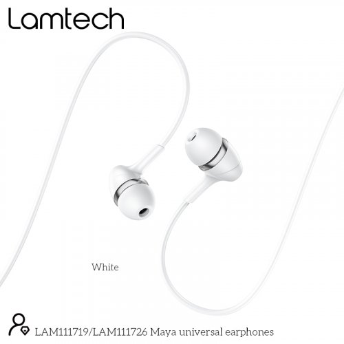 LAMTECH LAM111726 Ακουστικά με Μικρόφωνο Λευκό 0032272