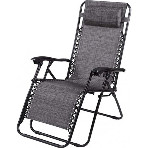 FYLLIANA 327-00-092 Αναδιπλούμενη Καρέκλα Εξοχής Zero Mix Grey Textilene 65*175*110 0032715