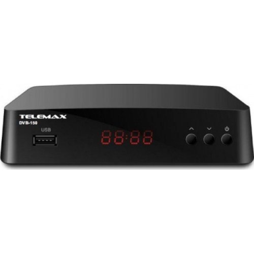 TELEMAX DVB-150 H.265/HEVC Ψηφιακός Δέκτης Mpeg-4 Full HD (1080p) με Λειτουργία PVR (Εγγραφή σε USB) Σύνδεσεις SCART / HDMI / USB 0033129