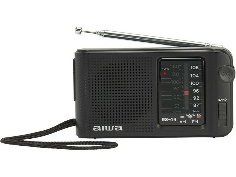 AIWA RS-44 Ραδιόφωνο τσέπης με Ακουστικά Μαύρο 0033271