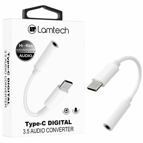 LAMTECH LAM023831 Μετατροπέας USB-C male σε 3.5mm female Λευκό 0033273