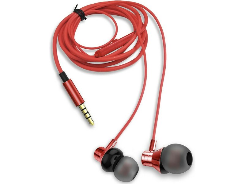 AIWA ESTM-50RD In-ear Handsfree με Βύσμα 3.5mm Κόκκινο 0033275