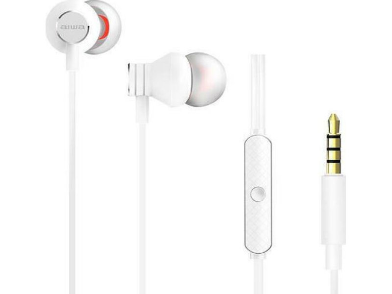 AIWA ESTM-50WT In-ear Handsfree με Βύσμα 3.5mm White 0033277