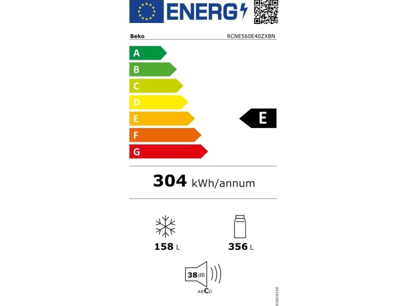 BEKO RCNE560E40DZXBN (RCNE560E40ZXBN-NAKOS) Ψυγειοκαταψύκτης NoFrost A++ - 501lt - (ΥxΠxΒ: 192 x 70 x 74.5cm) 0033582